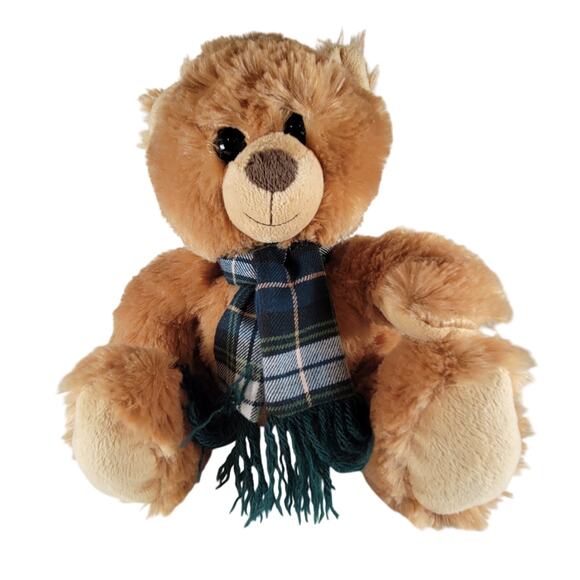 Bon Ton Teddy Bear Plush Stuffed Animal 12" Brown Scarf 2014 Plushie Stuffie - Picture 1 of 12
